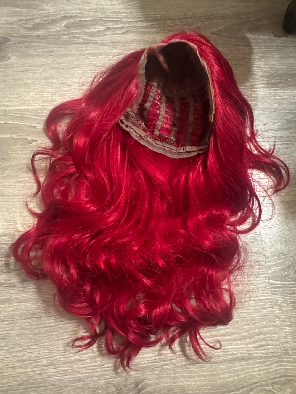 Jessica Rabbit Lace Front Red Long Wavy Women's Synthetic Wig - Picture 7 of 15